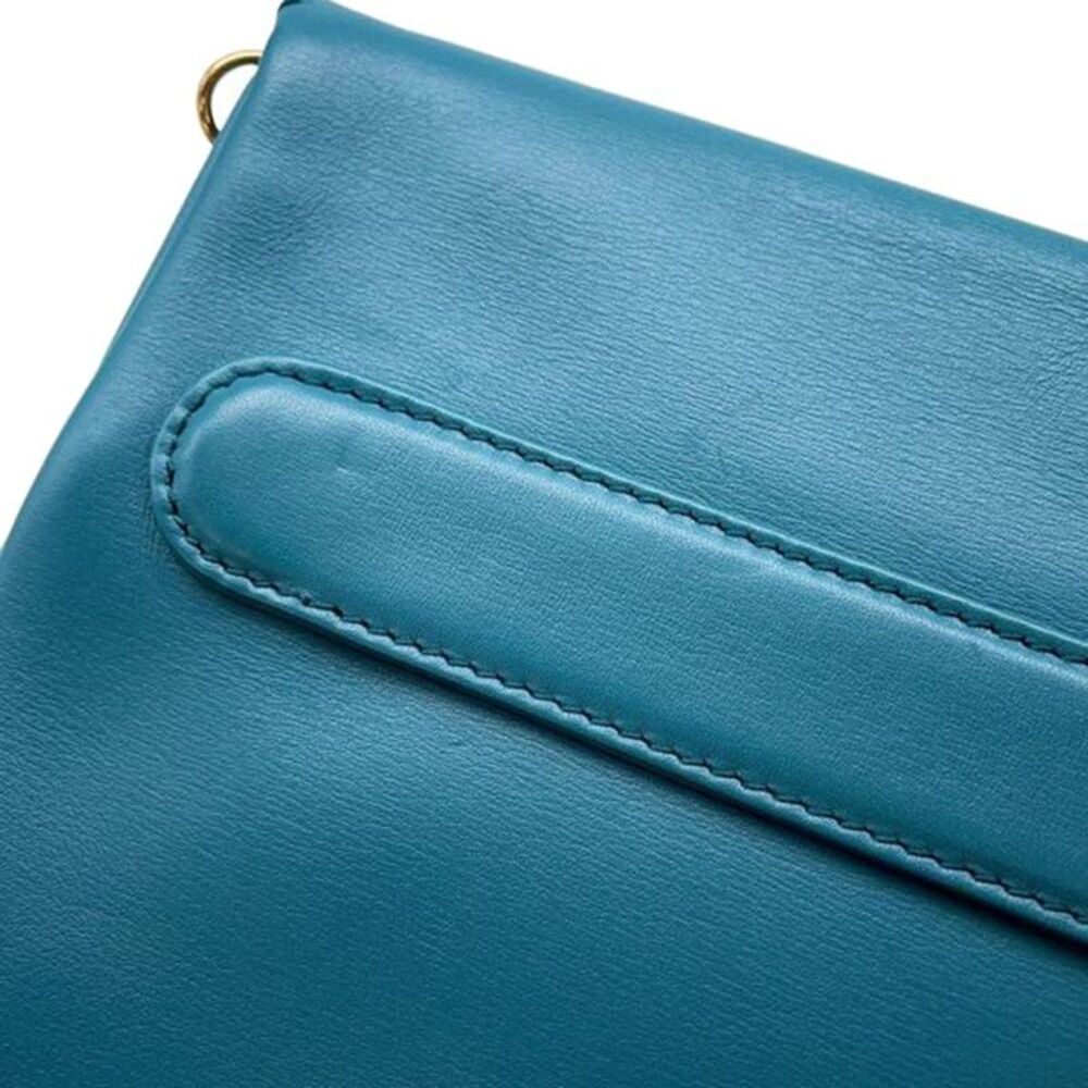 Pre Loved dior Caro Chain Clutch Women Blue Crossbody Bags - Picture 8 of 8